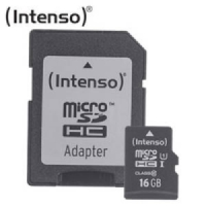 Highspeed-microSDHC-Speicherkarte 16 GB mit Adapter