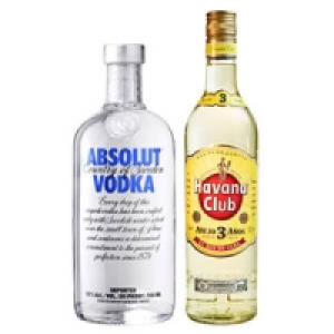 Absolut Vodka oder Havana Club Rum, 3 Jahre 10.99 €