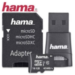 Highspeed-microSDHC-Karte 16 GB mit USB-Adapter 9.99 €