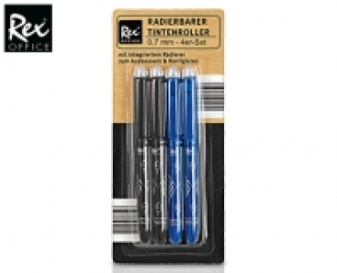 REX® OFFICE Radierbarer Tintenroller, 4er-Set