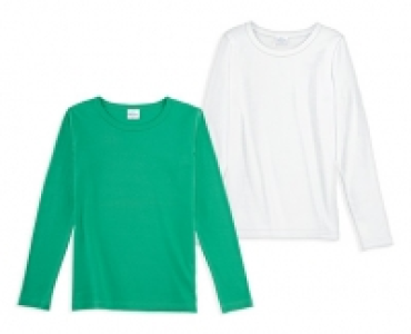 ALIVE®Kinder-Basic-Langarmshirts, 2 Stück
