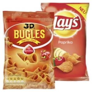 Lays Bugles Maishörnchen, Chips oder Deep Riged