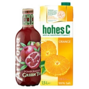 Arizona Pomegranate, Half & Half, Green Tea oder hohes C