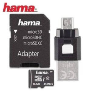 Highspeed-microSDHC-Karte 16 GB mit USB-Adapter 9.99 €