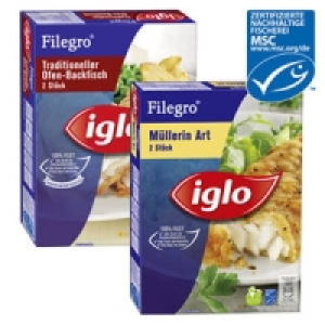 iglo Filegro Müllerin Art oder Ofen-Backfisch 1.88 €