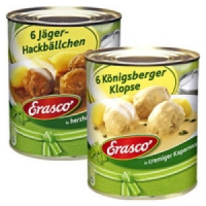 Erasco Königsberger Klopse oder 6 Jäger-Hackbällchen 2.22 €