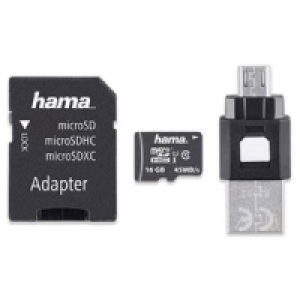 Highspeed-microSDHC-Karte 16 GB mit USB-Adapter 9.99 €