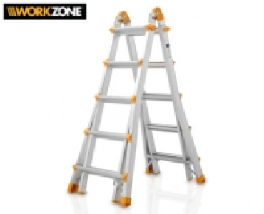 WORKZONE&reg;Multifunktionsleiter, 4&nbsp;x 5 Sprossen