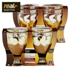 Eis-Dessert im Glas Tiramisu, Zabaione-Amarena oder Vaniglia-Cioccolat