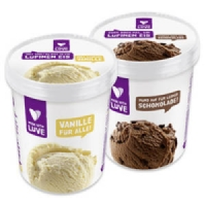 Lupinen Eis Vanille, Schokolade oder Erdbeere