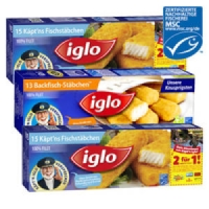 iglo Fischst&auml;bchen oder Backfisch-St&auml;bchen 1.66&nbsp;&euro;