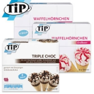 Waffelh&ouml;rnchen Erdbeere oder Triple Choc