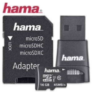 Highspeed-microSDHC-Karte 16 GB mit USB-Adapter 9.99 €