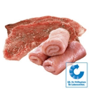 Frische Schweinerouladen oder Schweinesteaks
