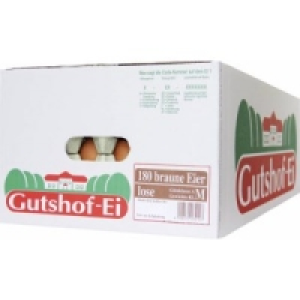 Gutshof-Ei 180 Eier Weiss/Braun