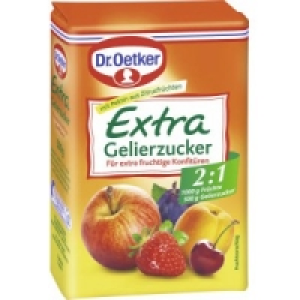 Dr. Oetker Extra Gelierzucker 2:1 oder Gelierzucker für Erdbeeren-/ Be