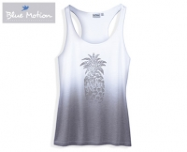 Blue Motion Top, dip-dyed