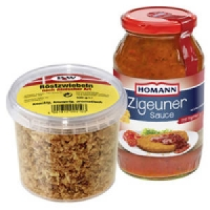 Homann Zigeuner-Sauce oder P&W Röstzwiebeln 0.89 €