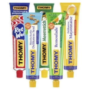 Thomy Delikatess-Mayonnaise, Remoulade, Rot-Weiß oder Meerrettich 4.00 €