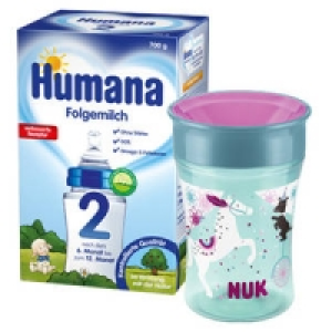 Humana Folgemilch 2 oder NUK Magic-Cup 8.99 €