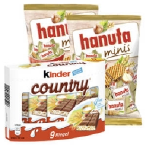 kinder country oder hanuta minis 1.39 €