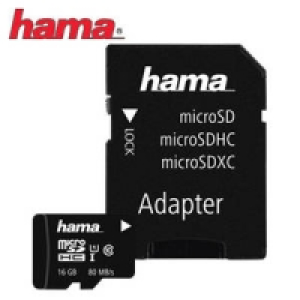 Highspeed-microSDHC-Karte 16 GB mit Adapter 6.99 €