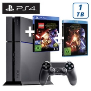 Sony PlayStation 4 1 TB inkl. PS4-Spiel und Blu-ray Star Wars Das Erwa