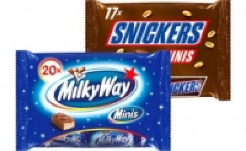 Twix, Bounty, Snickers, Milky Way oder Mars Minis 2.22&nbsp;&euro;