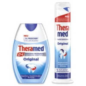 Theramed Zahncreme, Spender oder Liquid