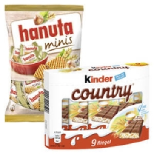 kinder country oder hanuta minis 1.59 €
