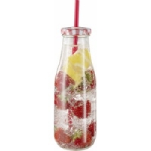 Flasche mit Strohhalm
