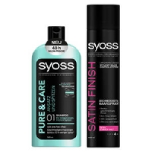 Syoss Shampoo, Sp&uuml;lung, Haarspray oder Schaumfestiger