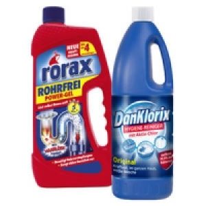 rorax Rohrfrei oder Dan Klorix Hygiene-Reiniger