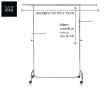 EASY HOME&reg;Kleiderwagen aus Metall