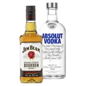 Absolut Vodka oder Jim Beam Bourbon Whiskey