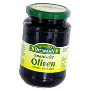 Spanische Oliven, schwarz ohne Stein