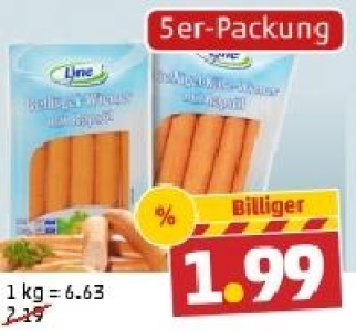 LINE Gefl&uuml;gel-Wiener oder -K&auml;sew&uuml;rstchen 1.99&nbsp;&euro;