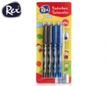 Rex® Radierbarer Tintenroller, 4er-Set