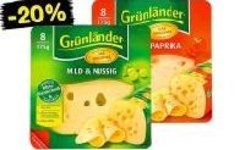 Gr&uuml;nl&auml;nder K&auml;se-Scheiben oder W&uuml;rfel 1.59&nbsp;&euro;