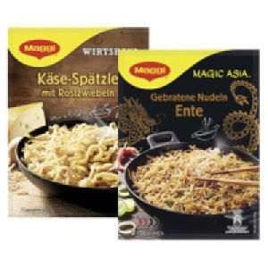 Maggi Magic Asia Gebratene Nudeln oder Maggi Wirtshaus K&auml;se-Sp&auml;tzle mi