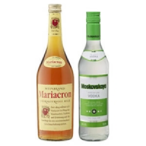 Moskovskaya Russischer Vodka oder Mariacron Weinbrand 5.99 €