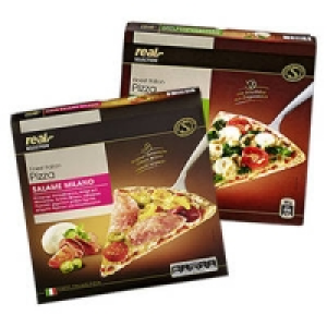 Holzofen-Pizza Ziegenfrischk&auml;se oder Salami Milano