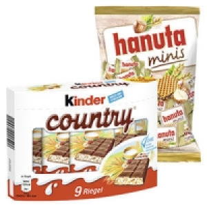 kinder country oder hanuta minis 1.59 €