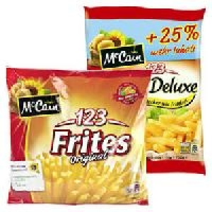 McCain 123 Frites oder Deluxe Frites mit 25 % mehr Inhalt