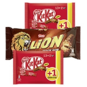 KitKat-, Lion-, Smarties Minis + 1 Riegel gratis, KitKat-, Lion oder N
