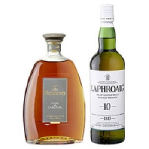 Hennessy Fine de Cognac oder Laphroaig Single Islay Malt Scotch Whisky