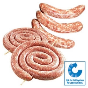 Frische XXL-Bratwurst-Schnecken oder Fr&auml;nkische Bratwurst