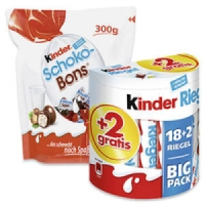 duplo, kinder Riegel 18er + 2 gratis oder Schoko-Bons