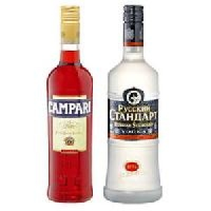 Real  Russian Standard Vodka oder Campari Bitter