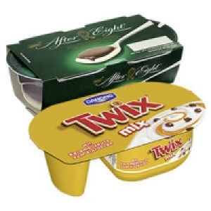 After Eight Dessert oder Danone Joghurt mix